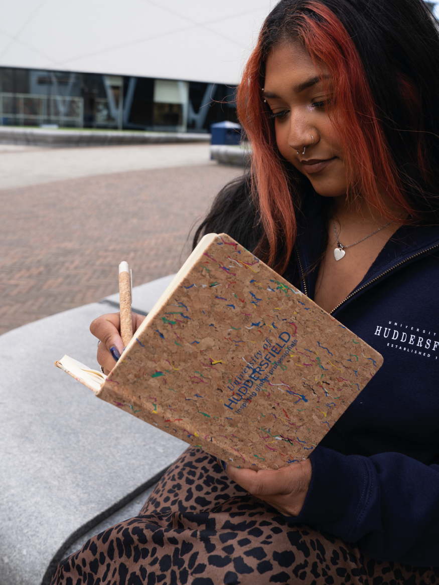 University of Huddersfield cork notebook