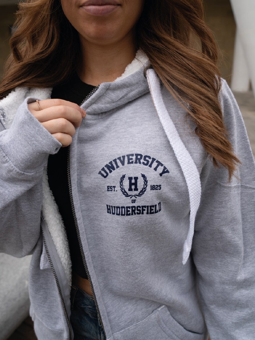 University of Huddersfield Zip-Up Fleece Hoodie