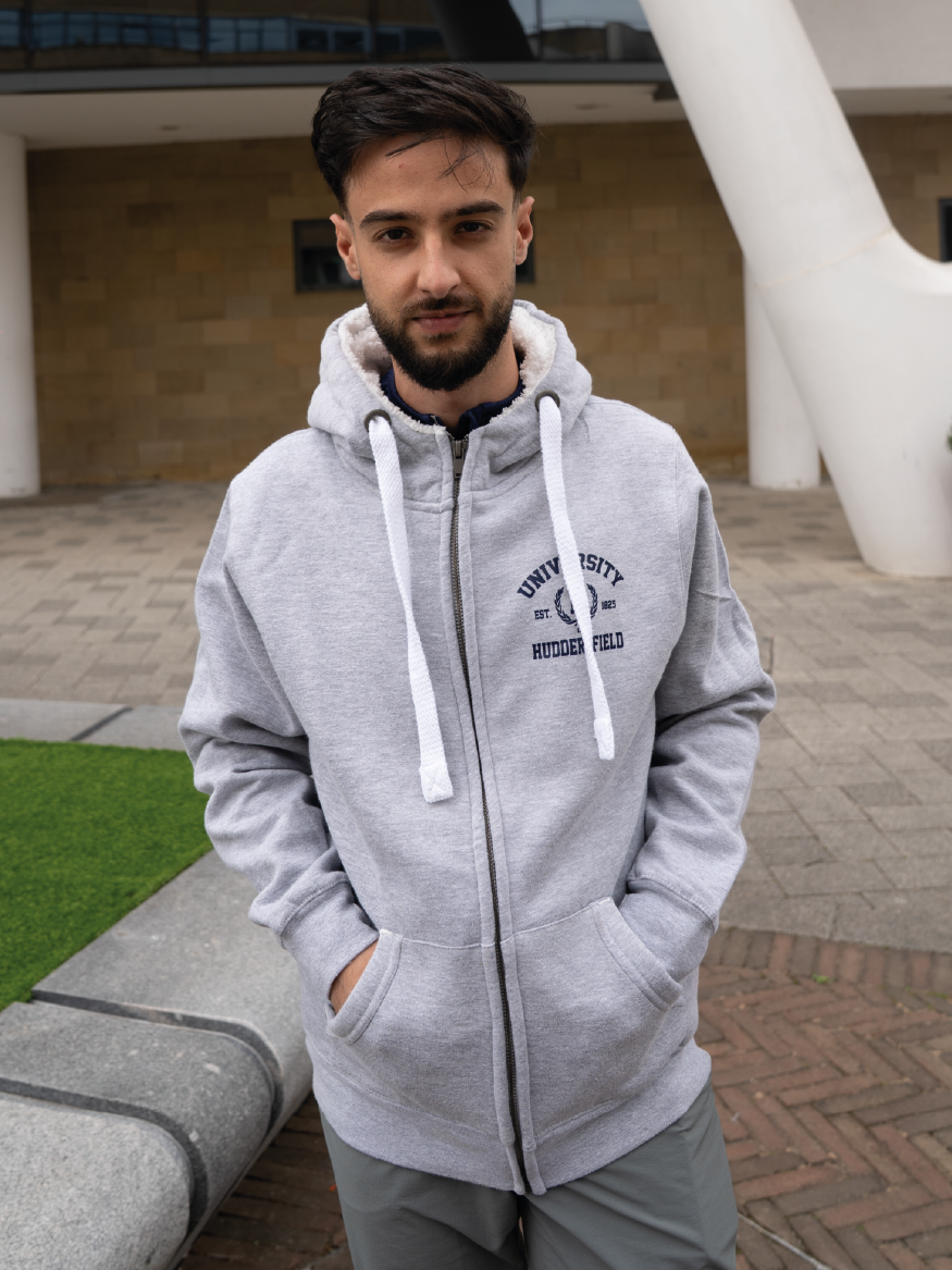 University of Huddersfield Zip-Up Fleece Hoodie