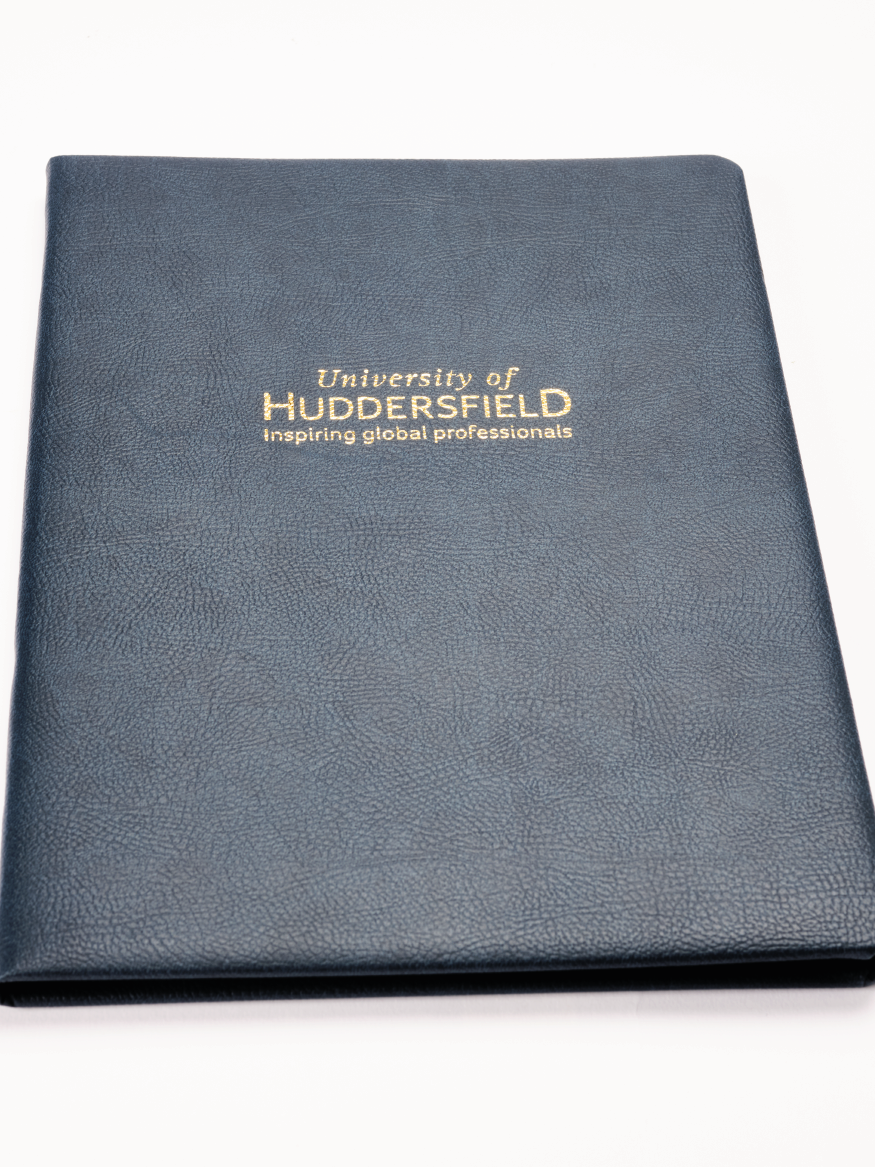 Graduation Luxury certificate folder – Huddersfield Students' Union Shop